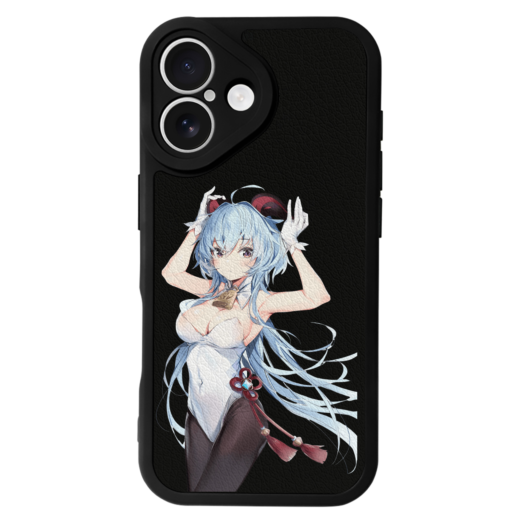 げんし神 甘雨 かんう genshin Ganyu 【iPhone 16シリーズ対応】シリコンスマホケース（レザー調） 材質：シリコン